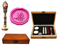 MNYR Fancy Fine Leaf Plant Luxury Wood Box Gold Metal Peacock Wedding Invitations Gift Cards Paper Stationary Envelope Seals Custom Logo Wax Seal Sealing Stamp Sticks Melting Spoon Wood Gift Box Kit