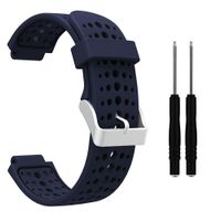 HWHMH 1PC Replacement Silicone Bands With 2PCS Pin Removal Tools For Garmin Forerunner 220/230/235/620/630 (No Tracker, Replacement Bands Only) (Pure color: Navy)