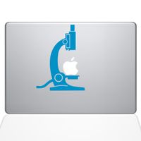 The Decal Guru 1650-MAC-15X-LB Science Microscope Decal Vinyl Sticker, Light Blue, 15" MacBook Pro (2016 & Newer)