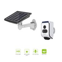 Freecam Solar Powered Alarm Security Camera with Automatic Siren and Flash Alarm,Wire-Free Outdoor Surveillance Camera with Two-Way Talk,Motion-Activated and Night Vision with Solar Panel C390S WT
