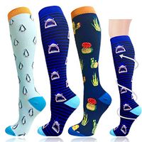 3 Pairs Compression Socks for Women&Men (20-30mmHg)- Best for Running, Travel,Cycling,Pregnant,Nurse
