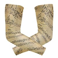 ZZKKO Music Note Cooling Arm Sleeves Cover Uv Sun Protection for Men Women Running Golf Cycling Arm Warmer Sleeves 1 Pair