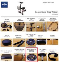 Rear Wheel for Medline MDS86000G2 Weil Knee Walker (Generation 2) (Each)