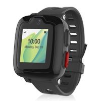 Oaxis myFirst Kids Smart Watch Phone - Ultimate 3G Smartwatch with GPS Tracker Touchscreen Camera Touch SOS Remote Alarm Fitness Trackers Waterproof Cell Phone Watches for Girls Boys (Black)