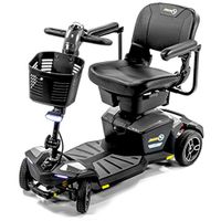 Pride Jazzy ZT Zero Turn 4-Wheel Travel Mobility Scooters, 4-Wheel Stability Meets 3-Wheel Maneuverability (Pewter)