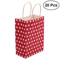 TOYMYTOY Gift Bag,Kraft Paper Bags with Handle Christmas Shopping Favor Bag,20pcs(Red)