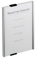 DURABLE Easy to Update Office Wall Mounted Info Sign 6-1/8" x 8-1/2", Aluminum (480323)