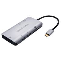 USB C Multifunctional Hub, CableCreation USB 3.1 Type C to HDMI 4K + USB 3.0 + Gigabit Ethernet + SD/Micro SD + USB-C Data or PD Charging Dock Adapter, Thunderbolt 3 Compatible, Space Gray