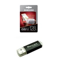128GB Samsung Evo Plus Micro SDXC Class 10 UHS-1 128G Memory Card for Samsung Galaxy Note 8, S8, S8+ Plus, S7, S7 Edge, S5 Active Cell Phone with Bonus SD/TF USB Card Reader (MB-MC128GA)