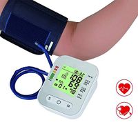 DNNAL Blood Pressure Monitor Upper Arm, Auto Monitor Voice Prompts Tri-Color Screen Warning Irregular Heartbeat Detector