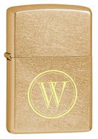 Personalized Zippo Gold Dust Street Finish Lighter with Free Initial Laser Engraving