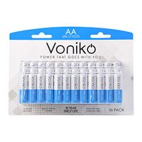 VONIKO - Premium Grade AA Batteries - 36 Pack - Alkaline Double AA Battery - Ultra Long-Lasting, Leakproof 1.5v Batteries - 10-Year Shelf Life