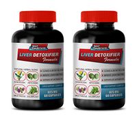 Liver Health Premium Formula - Liver DETOXIFIER Formula - Natural Herbal Blend - Milk Thistle Herbal Supplement - 2 Bottles 120 Capsules