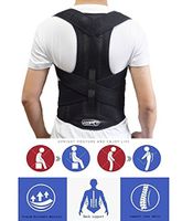 Posture Corrector, Back Support Brace for Pain Relief, Shoulder Alignment Strap for Women, Breathable and Comfortable Fabric, Elastic for Freedom of Movement (S: Waist Length fits 24.4-28.3", Black)