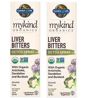 MyKind Organics Liver Bitters Detox Spray with Organic Artichoke Dandelion and Burdock Alcohol Free with No Added Sugars USDA Organic and Non-GMO Liquid Herbal Supplement (2 Ounce / 58 mL) Pack of 2