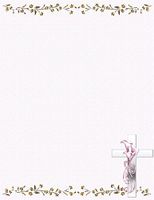Floral Cross Stationery Printer Paper 26 Sheets