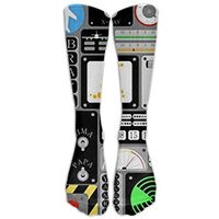 XIWANG New Aviation Plane Talk Athletic Tube Stockings Women's Men's Classics Knee High Socks Sport Long Sock One Size