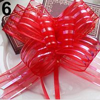 Yinpinxinmao Wrapping Ribbon Pull Bows for Wedding, Party, Birthday, Car, Holiday, Presents, Bags, Baskets, Bottles Decorations 10 Pieces in Red
