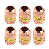 Toyvian 10m Rose Gold Ribbons Gift Ribbons Curling Ribbons for Gift Present Souvenir Crafts 12Pcs