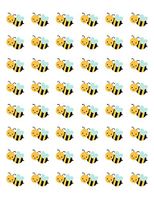 LLStickers 48 Envelope Seals Labels Stickers Bumble BEE, 1.2"