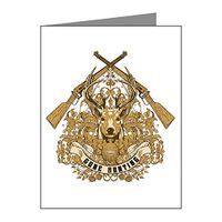 Note Cards (10 Pack) Gone Hunting Hunter Rifles Deer Buck