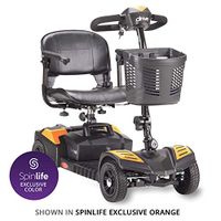 Drive Medical Scout Compact Travel Power Scooter, 4 Wheel, Extended Battery, Orange