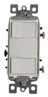 Leviton 1754-2W I5 Amp, 120 Volt, Decora Single-Pole AC Combination Switch, Individual Switches, Commercial Grade, Grounding, White