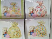 Giant 36" X 44" Gift Bag Sack - (Set of 4) - Choose Your Variety for Multiple Celebrations - Birthday, Baby Shower, Holiday, Wedding & All Occasion (All Baby Shower/Infant Celebrations - 4)