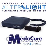 Alternating Pressure Wheelchair Cushion - Rechargeable Battery Operated Pump - Low Air Loss, Adds Support, Comfort, Reduces Pressure – For Scooters, Geri Chairs, Recliners - 18" X 18" X 4"