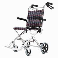 Finly Portable Wheelchair Aluminum Alloy Foldable Portable Stroller Child Senior Travel Travel Tool