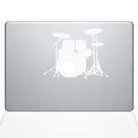 The Decal Guru Star Drummer Decal Vinyl Sticker, 13" MacBook Pro (2015 & Older Models), White (1607-MAC-13P-W)