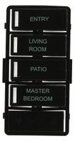 Leviton VPZLB-Z4E Vizia RF + Black Label Kit for VRCZ4 4-Button Zone Controller