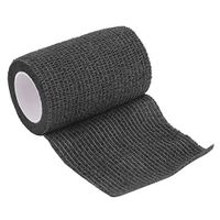 MINQISU Cohesive Bandage Tapes Elastic Self Adherent Vet Wrap Bulk Sports Bandages Outdoor Military Hunting Size 10cm x 5m (Black)