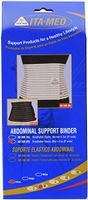 ITA-MED Men’s Breathable Abdominal/Back Support Binder AB-208: Black Medium