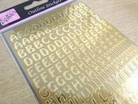 Small Shiny Gold Sticky Adhesive Letters, Alphabet A-Z, Labels Stickers for Craft