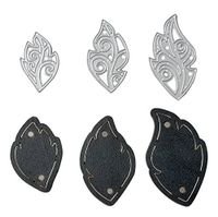 Sizzix 661330 Movers & Shapers Magnetic Die Set with Thinlits, Leaf Charms by Lindsey Serata (6 Pieces)