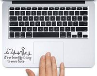 Derek Shepherd Quote It's a Beautiful Day Printed Trackpad Clear Vinyl Decal Sticker Compatible with Apple MacBook Pro Air 11" 12" 13" 15" All Years Laptop Keyboard (12" MacBook)