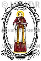St Fracis de Sales Patron of Writers and Journalists 4"x6" Set of 6 Linen Postcards