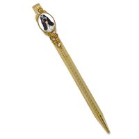 Gold-Tone Cocker Spaniel with Crystal Refillable Ballpoint Pen