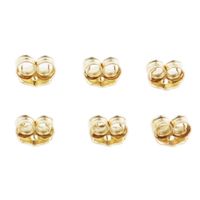 Orgrimmar 14K Gold Earring Backs Yellow Ear Locking for Stud Ear Rings (3 Pairs)