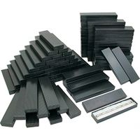 100 Black Stripe Cotton Filled Jewelry Gift Box 8 1/8"