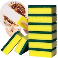 Erholi Home Kitchen Double Layer Soft Strong Water Absorption Dishwashing Sponge Sponges