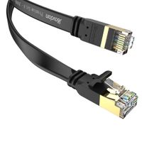 Flat Cat8 Ethernet Cable 6.5FT, Jeavdarn 40Gbps 2000Mhz High Speed Gigabit Professional SFTP Internet LAN Network Cable with Gold Plated Rj45 Connectors for Router, Modem, PS, Xbox(2m-1pack)