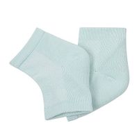 Leoie Breathable Mesh Gel Anti-Crack Heel Socks Summer Ankle Socks Insole Pad Heel Protectors Sports Socks Green Free Size