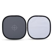 fosa Gray/White Balance Card, 11.8 x 11.8 Inch (30x30cm) Portable Focus Board Two Sides Double Face 18% Grey/White Balance Reference Card with Carry Bag Pouch for Canon Nikon Sony Photograph Shoot