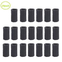 Nutteri 20 Pieces Finger Sleeves, Thumb Splint Brace for Finger Support, Relieve Pain for Arthritis,Triggger Finger, Compression Aid for Sports (Black)