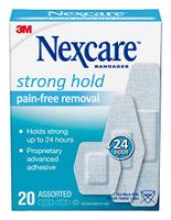 Nexcare Strong Hold Bandages, Assorted, 20 Bandages Per Box (2 Boxes)