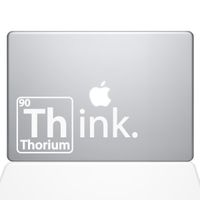 The Decal Guru Think Thorium MacBook Decal Vinyl Sticker - 11" MacBook Air - White (1254-MAC-11A-W)