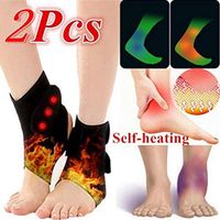 Ankle Brace, 2 pcs Unisex Tourmaline Self-Heating Ankle Support Protector with Adjustable Strap for Preventing Sprains, Perfect for Women Men Sport, Running, Basketball, Football