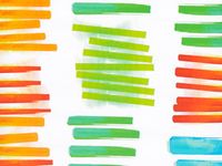 WATERCOLOR RAINBOW 24"x417'Gift Wrap Half Ream Roll (1 unit, 1 pack per unit.)
